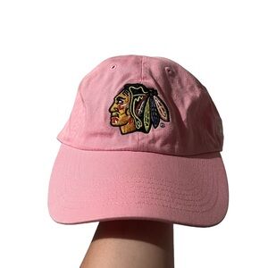 Pink Blackhawks Adjustable Cap